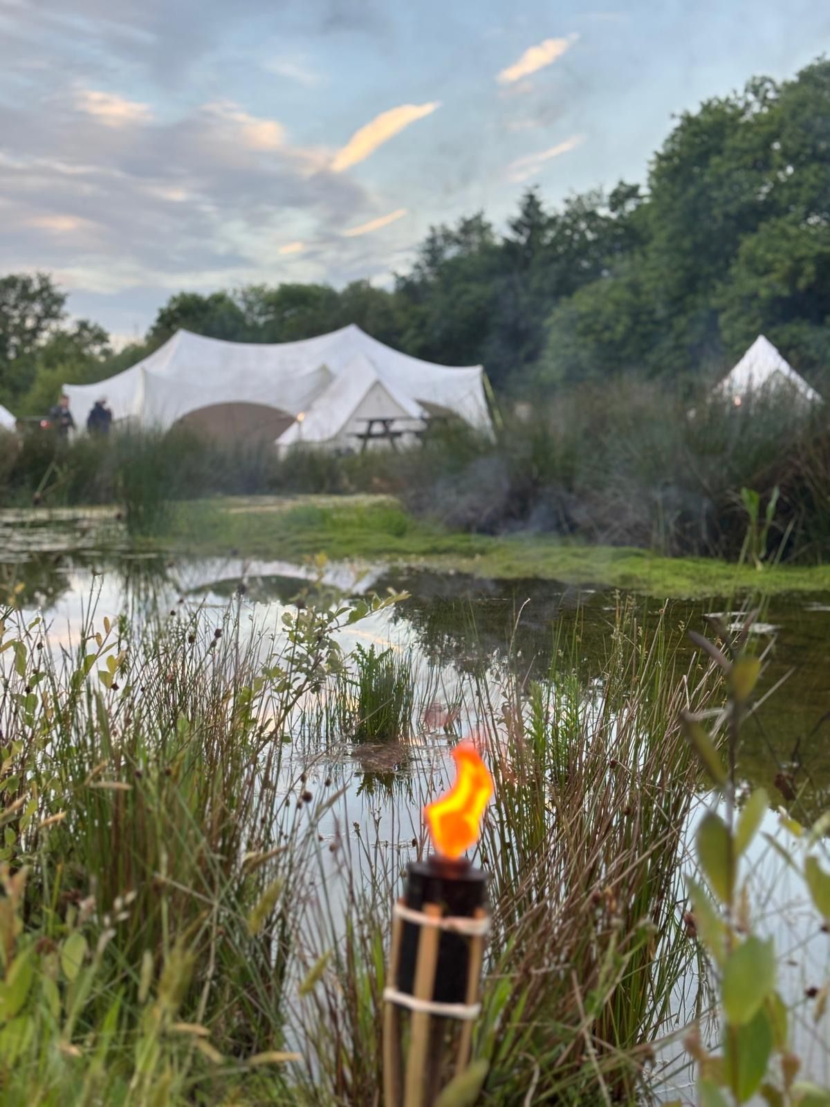 10-Acre Sussex Countryside Glamping Retreat with Sauna & Outdoor Kitchen