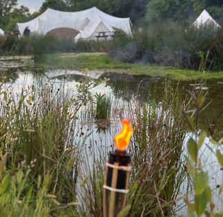 10-Acre Sussex Countryside Glamping Retreat with Sauna & Outdoor Kitchen