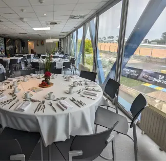 Elegant Event Rooms with Panoramic Circuit Views at Le Mans