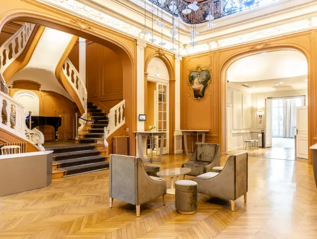 Elegant 19th Century Hotel Venue with Eiffel Tower Views in Paris