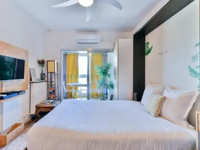 Studio with Loggia in Cannes' Carré d'Or | Steps from Palais des Festivals