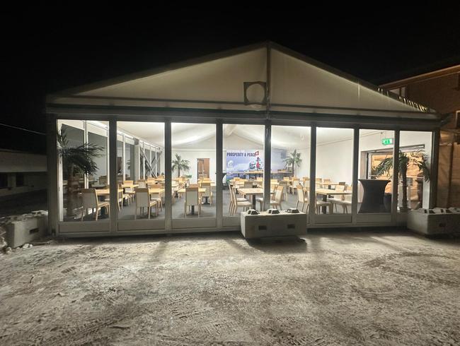 Stylish Event Tent in Davos for Professional Gatherings up to 120 Guests