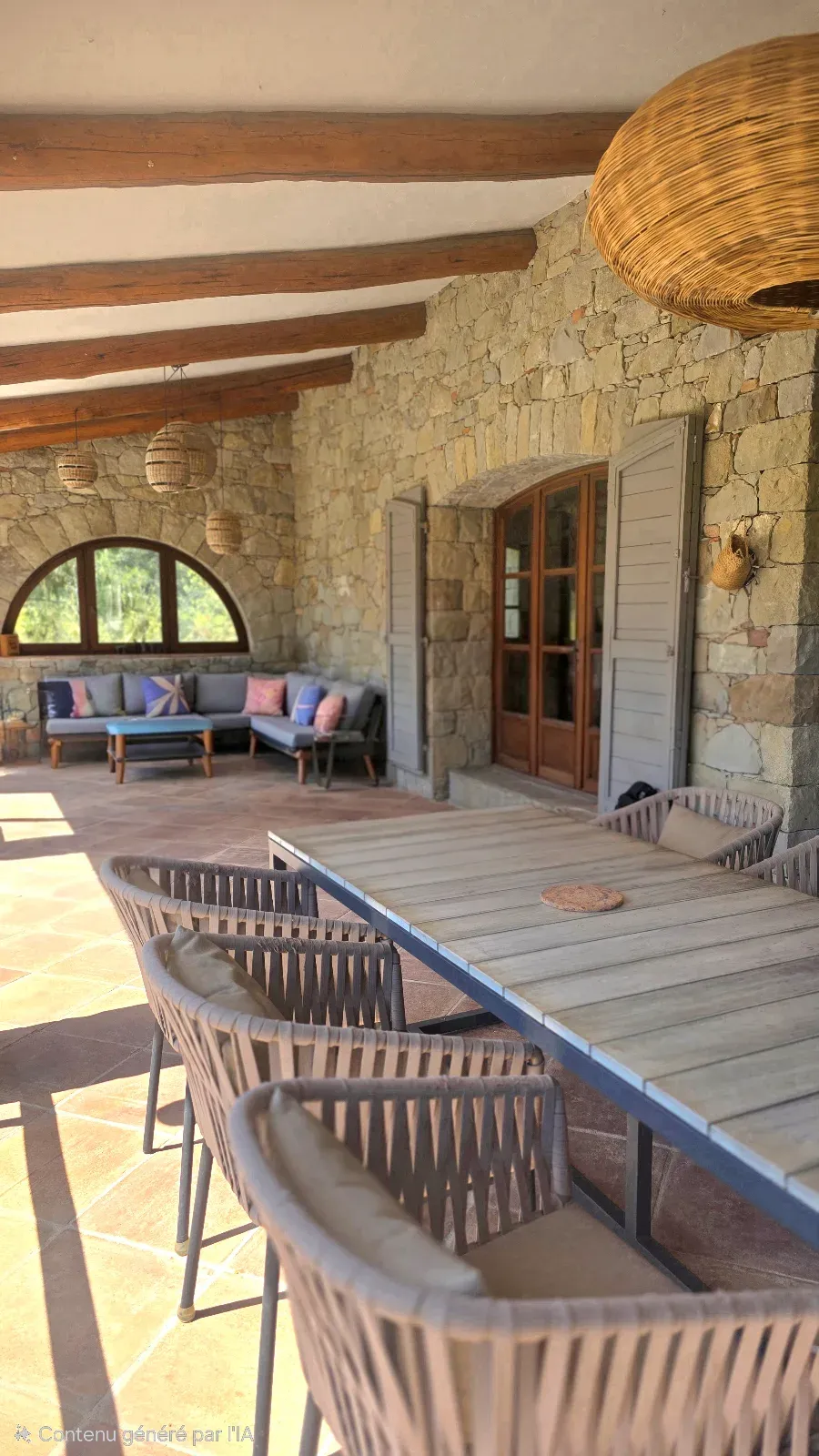Terrasse couverte en supplement