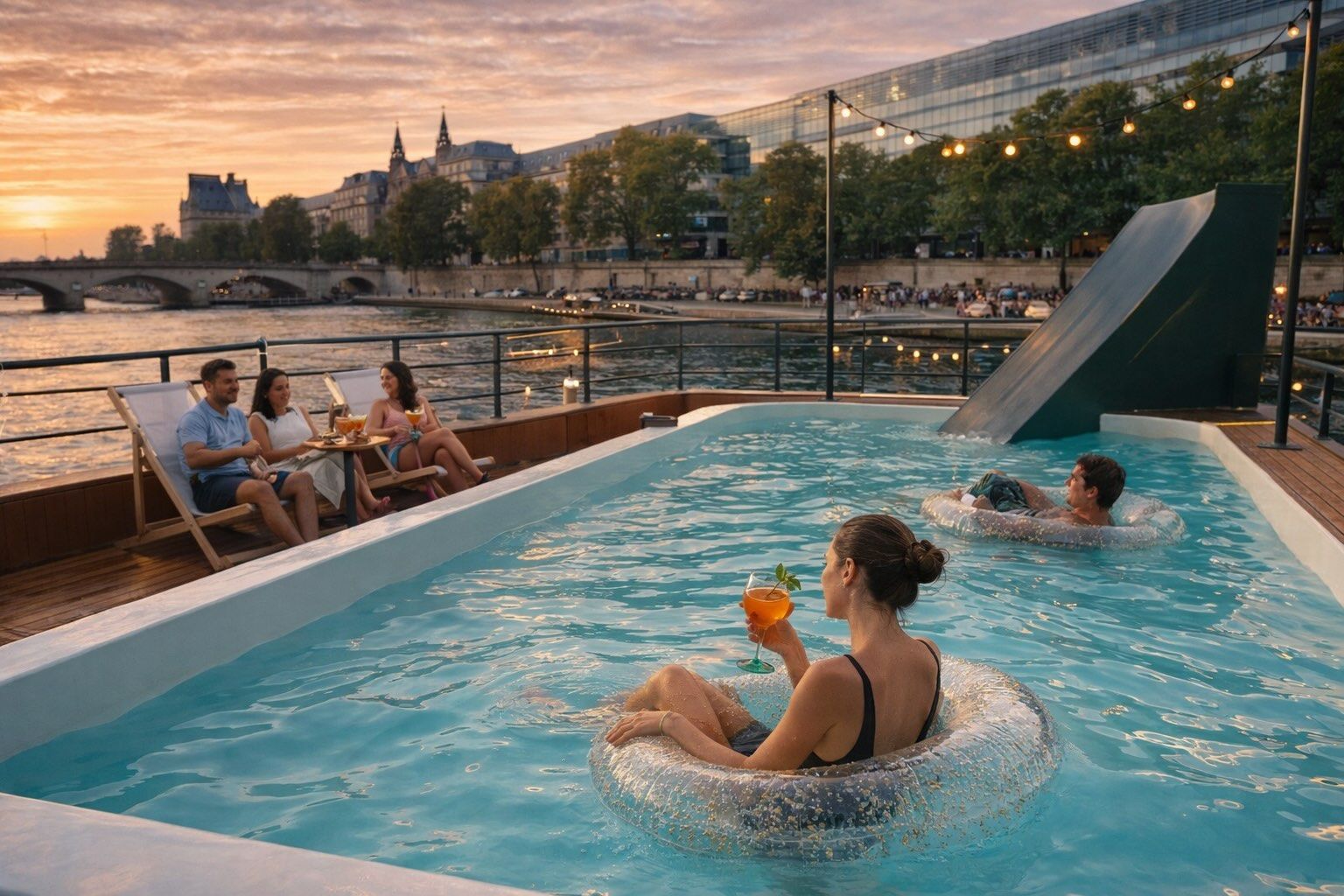 Elegant Rooftop Terrace on the Seine for Events in Paris