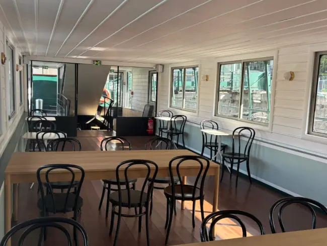 Bright Seine-View Dining Space for Events in Paris