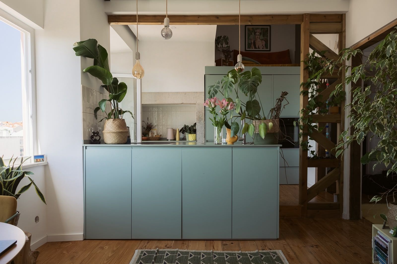 Sage Green & Art Deco Apartment with Lisbon Rooftop Views
