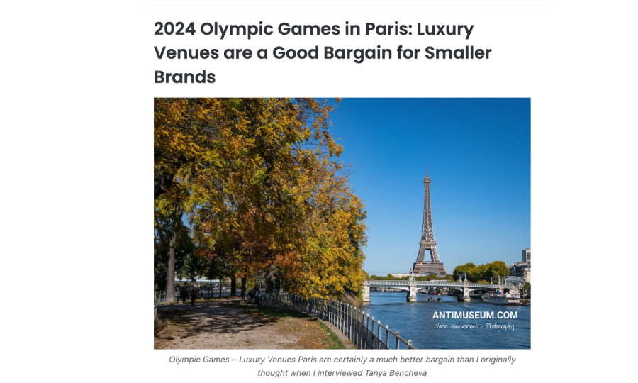 Luxury Venues during the 2024 Paris Olympics