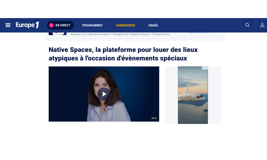 Native Spaces, la plateforme pour louer des lieux atypiques à l'occasion d'évènements spéciaux Europe 1
