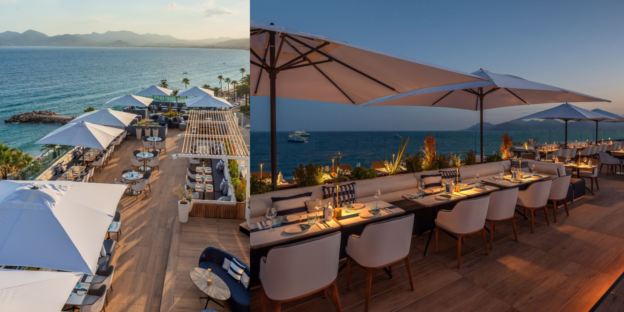 Panoramic rooftop overlooking the port of Cannes