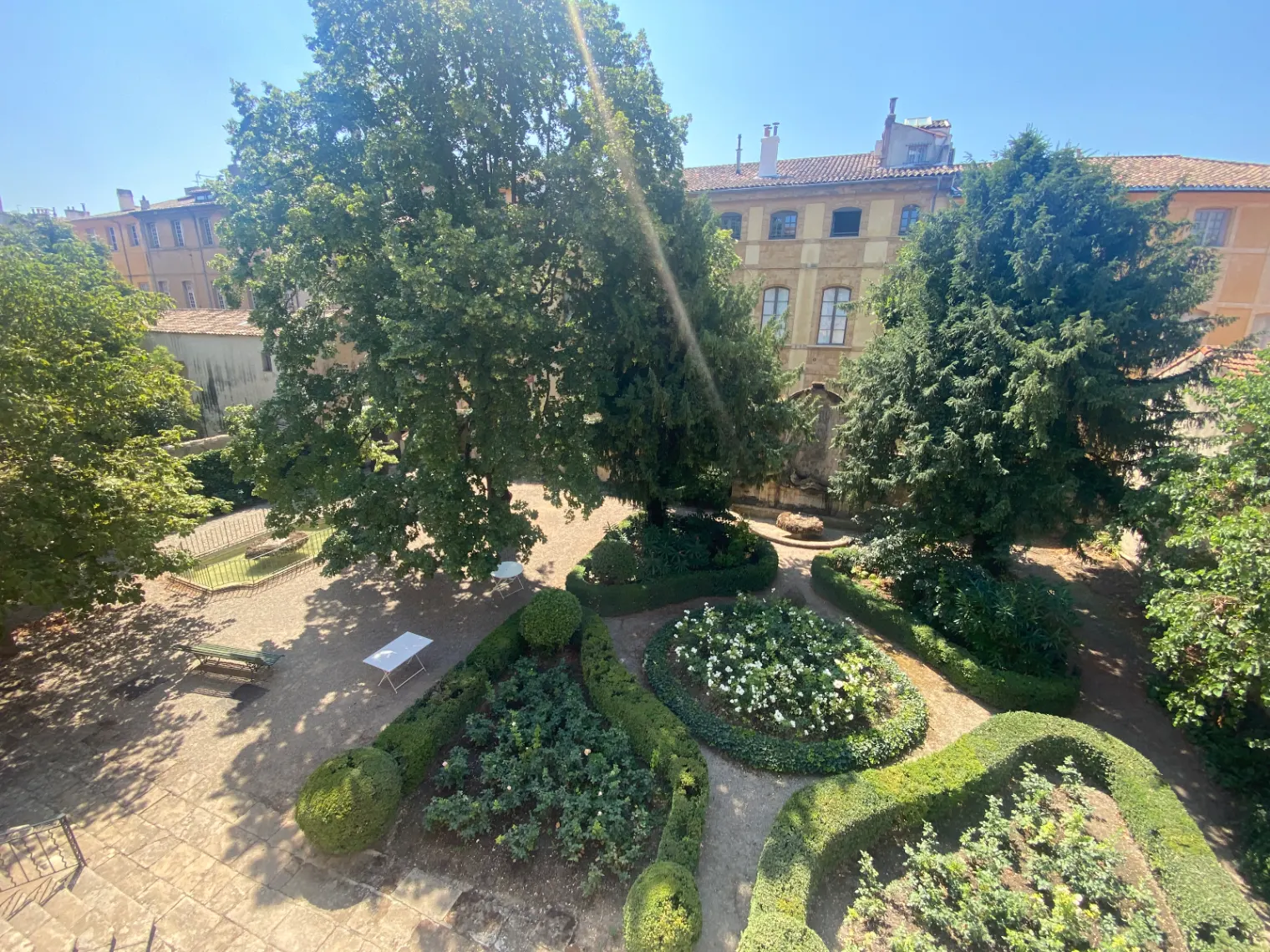 Shady garden in the town centre