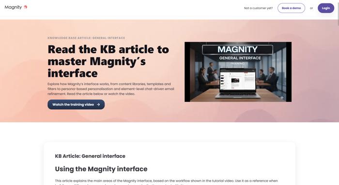 More into reading than watching a video? Read the KB article about the general interface. thumbnail