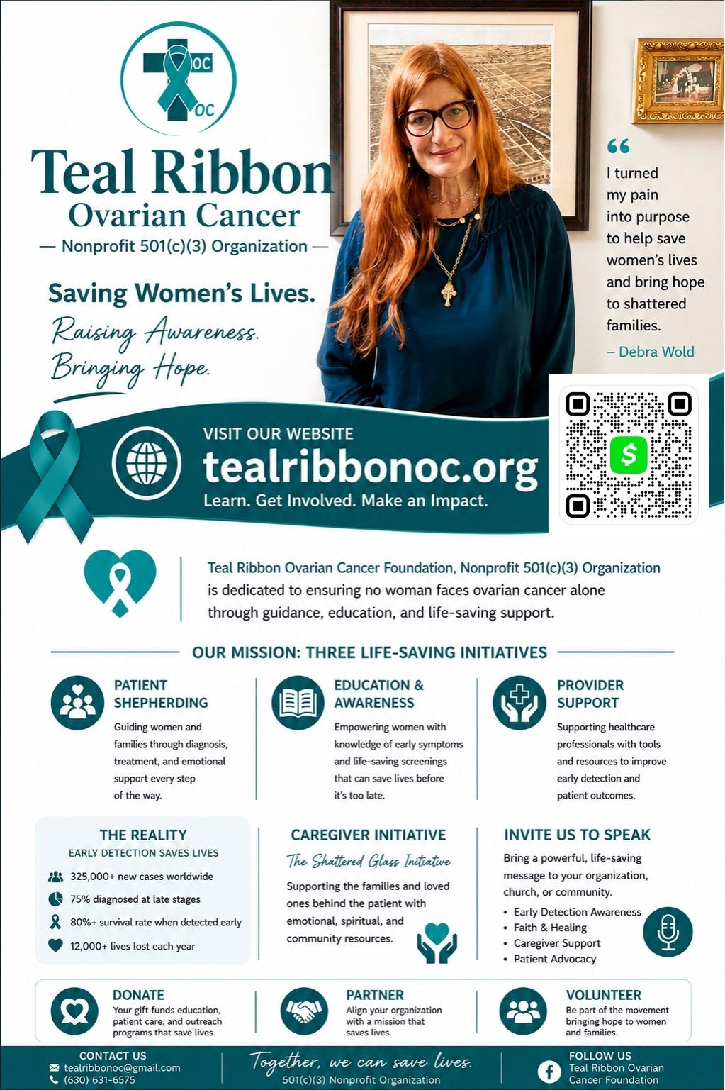 Teal Ribbon Ovarian Cancer