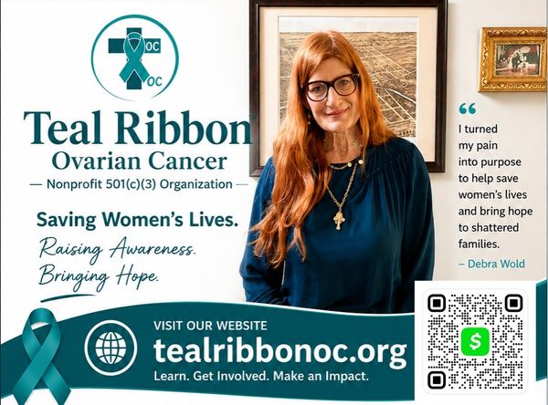 Teal Ribbon Ovarian Cancer