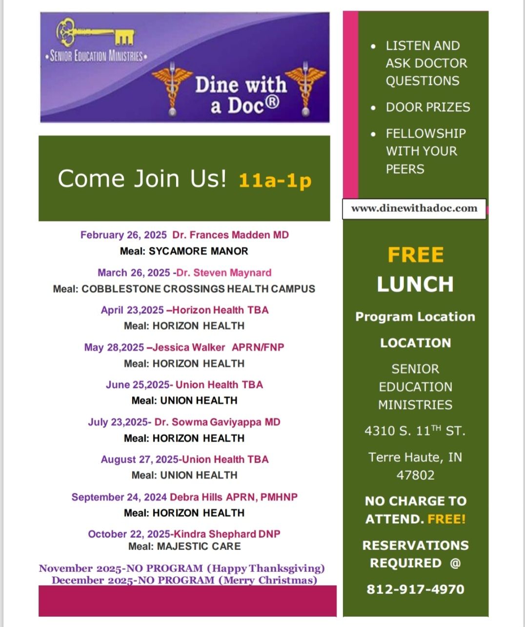 Senior Education Ministries