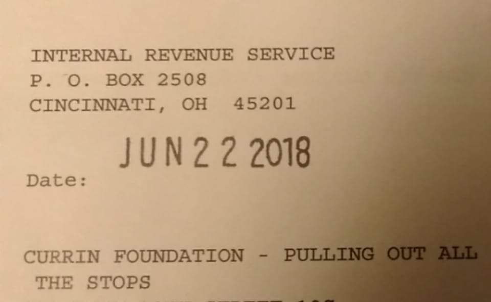Currin Foundation - Pulling Out All The Stops Charity