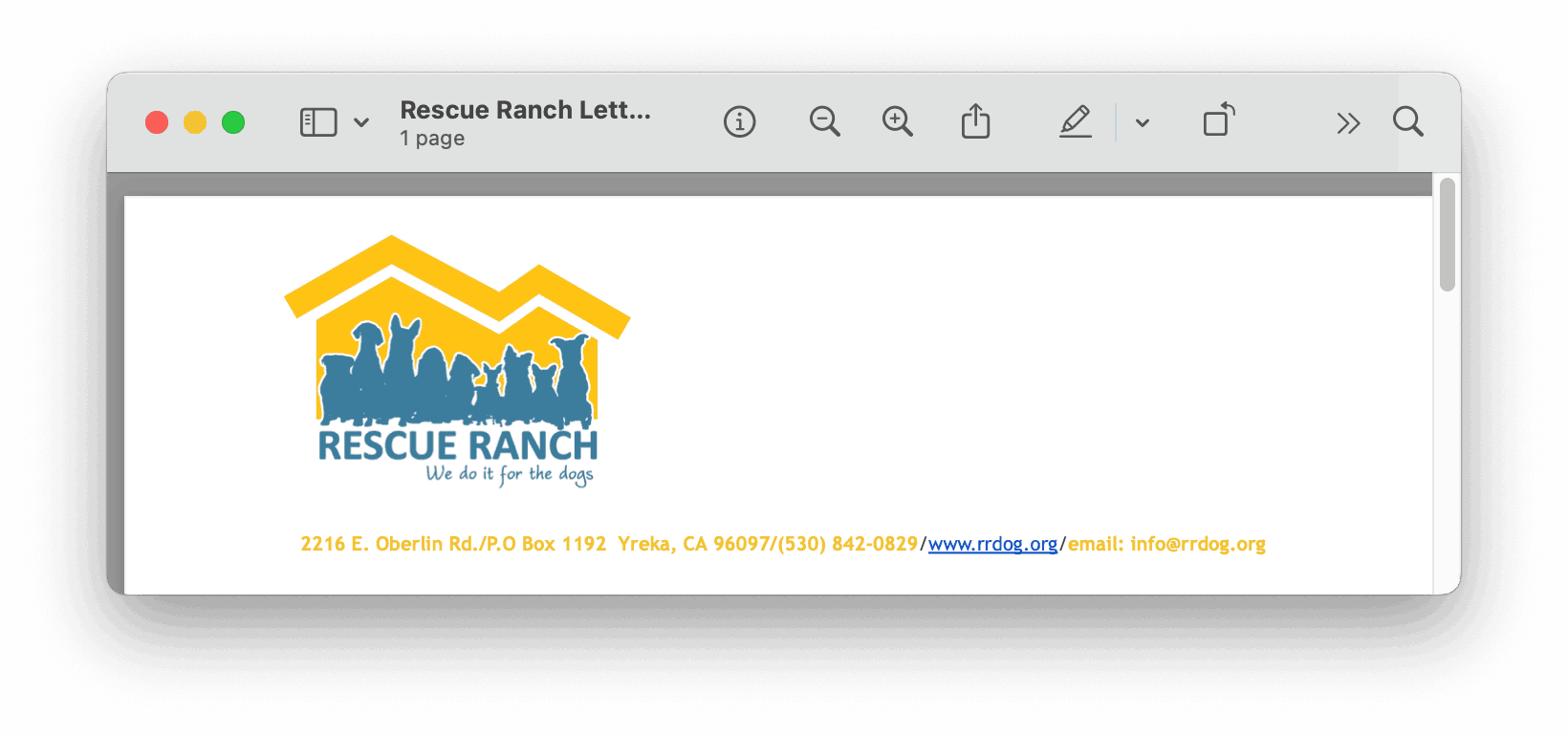 Rescue Ranch, Inc.