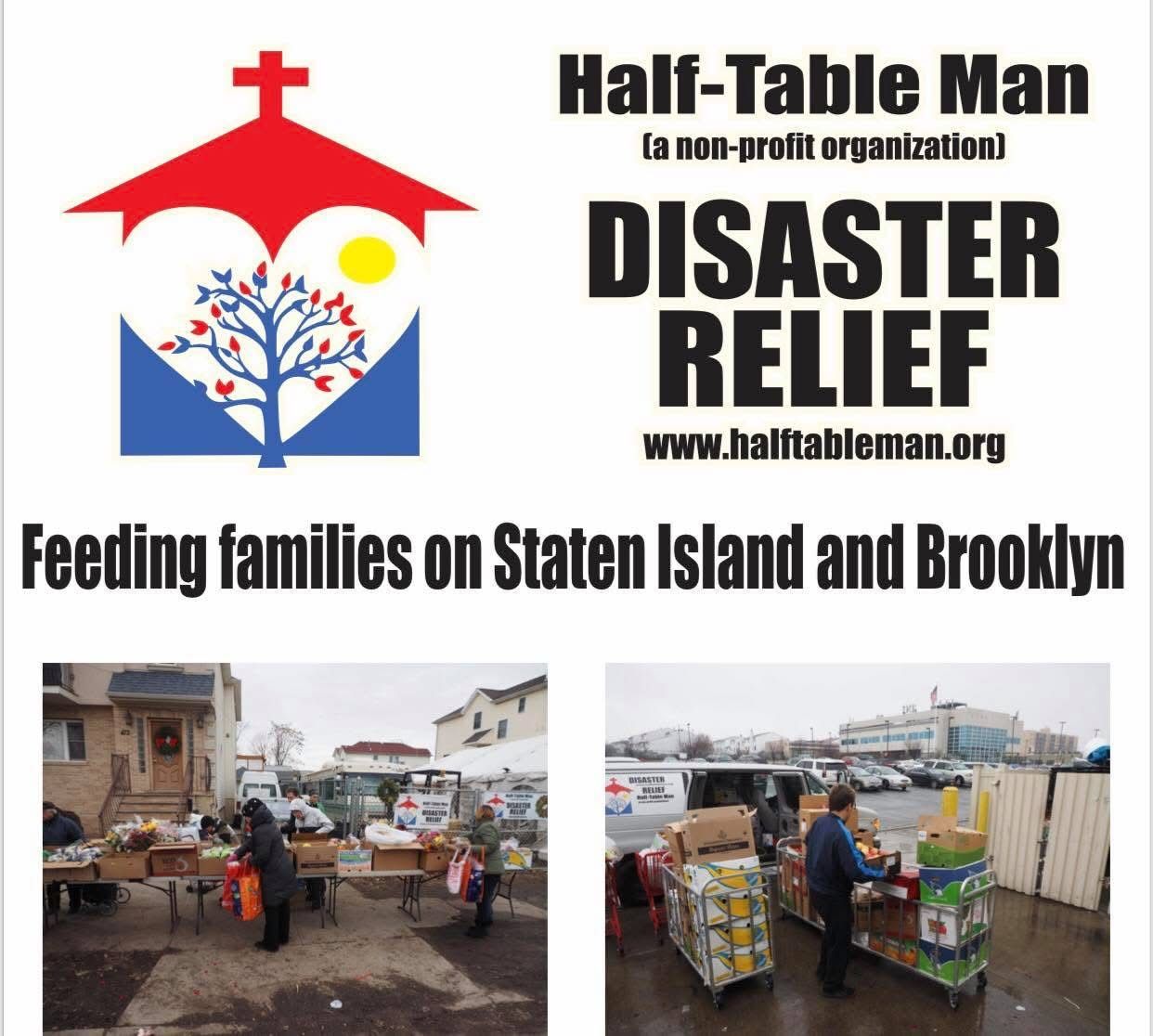 Half table man disaster assistance relief
