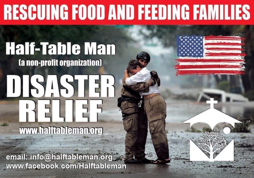 Half table man disaster assistance relief