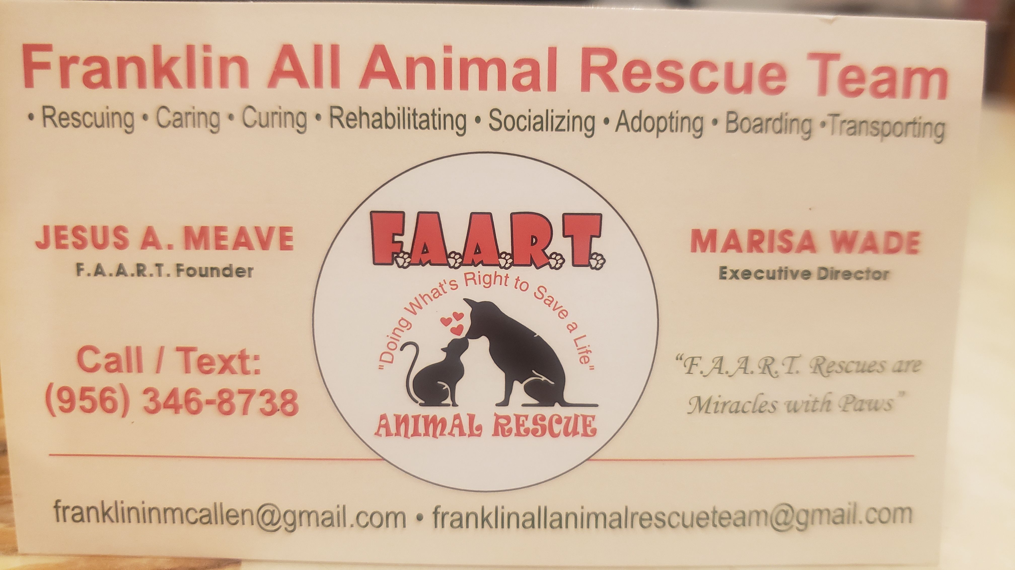 Franklin All Animal Rescue Team
