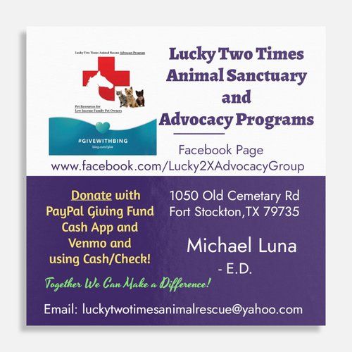 Lucky Two Times Animal Sanctuary and Advocacy Programs