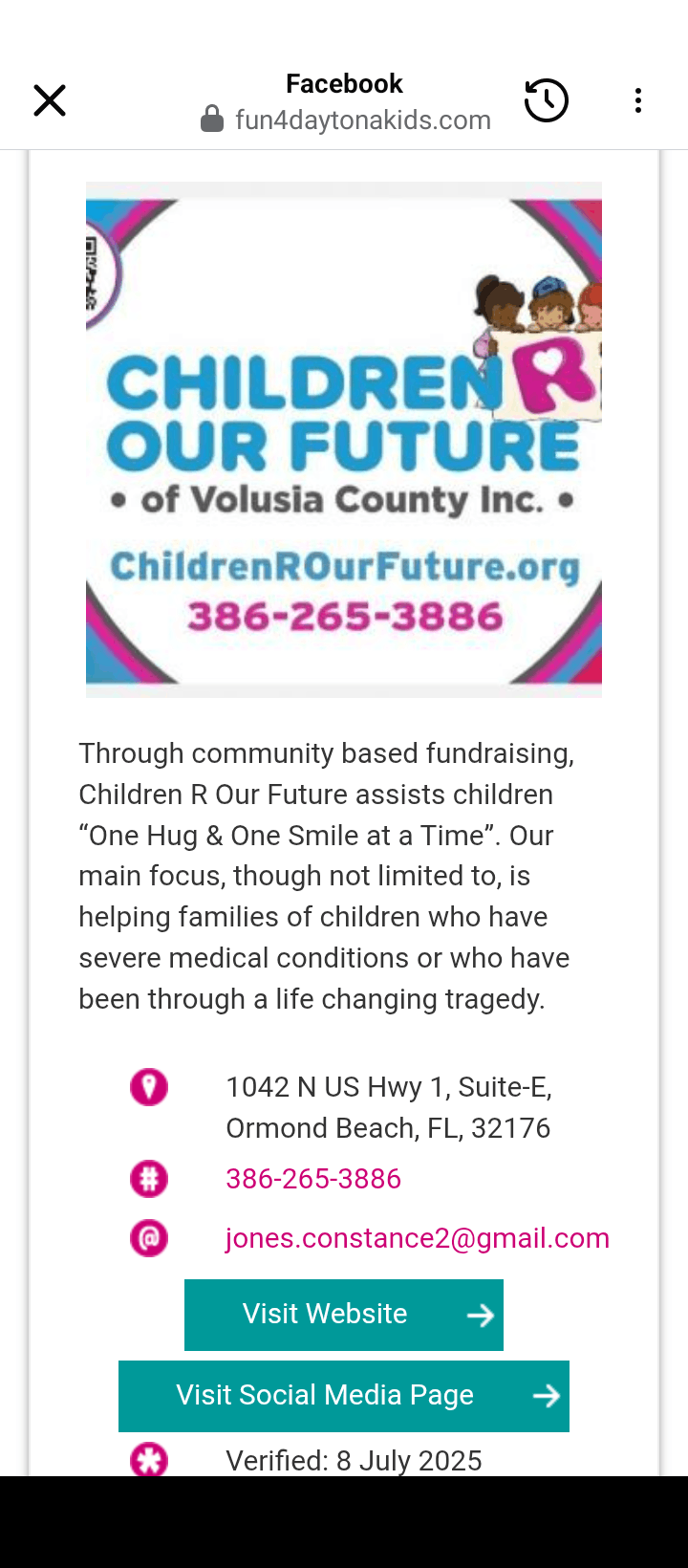 Children R Our Future Of Volusia County Inc