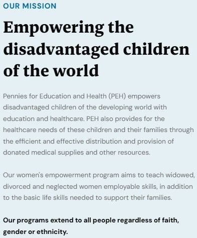 Pennies for Education and Health
