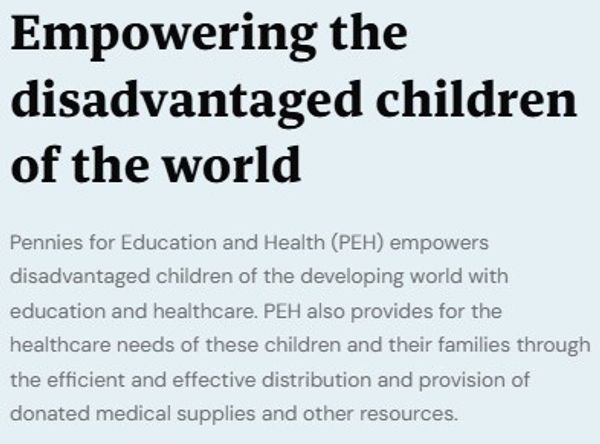 Pennies for Education and Health