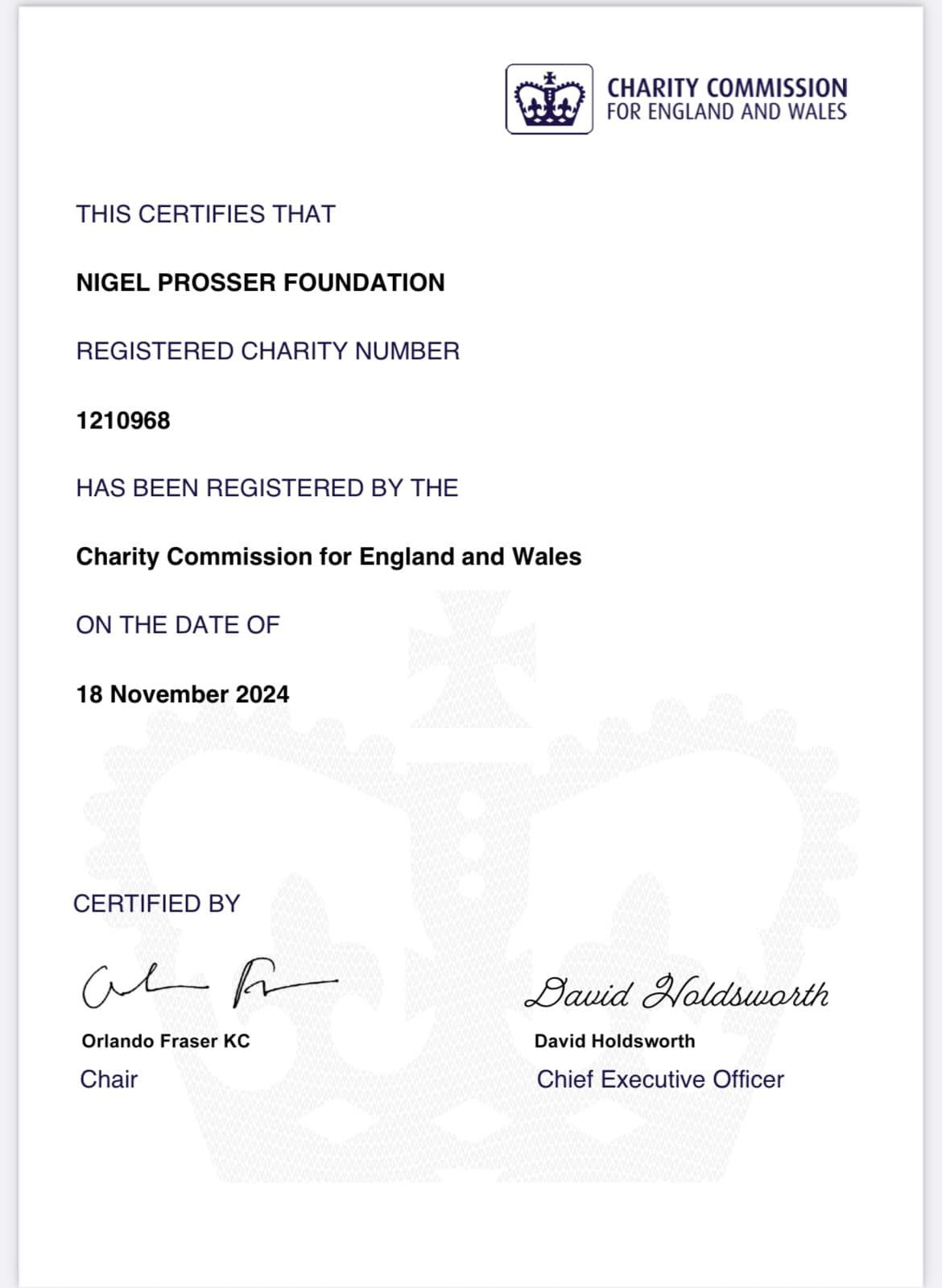 Nigel Prosser Foundation