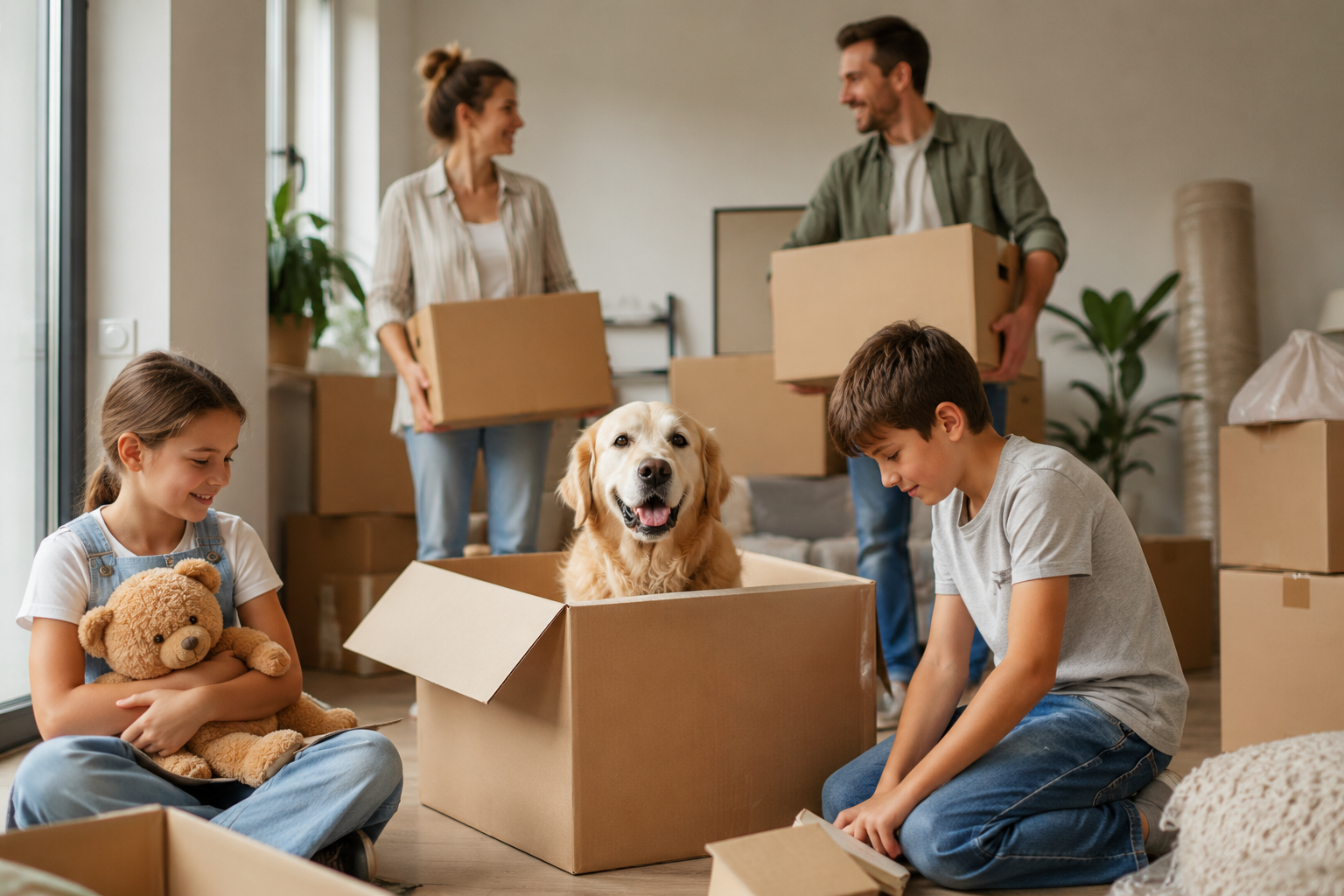 Moving With Kids and Pets: How to Keep Everyone Calm