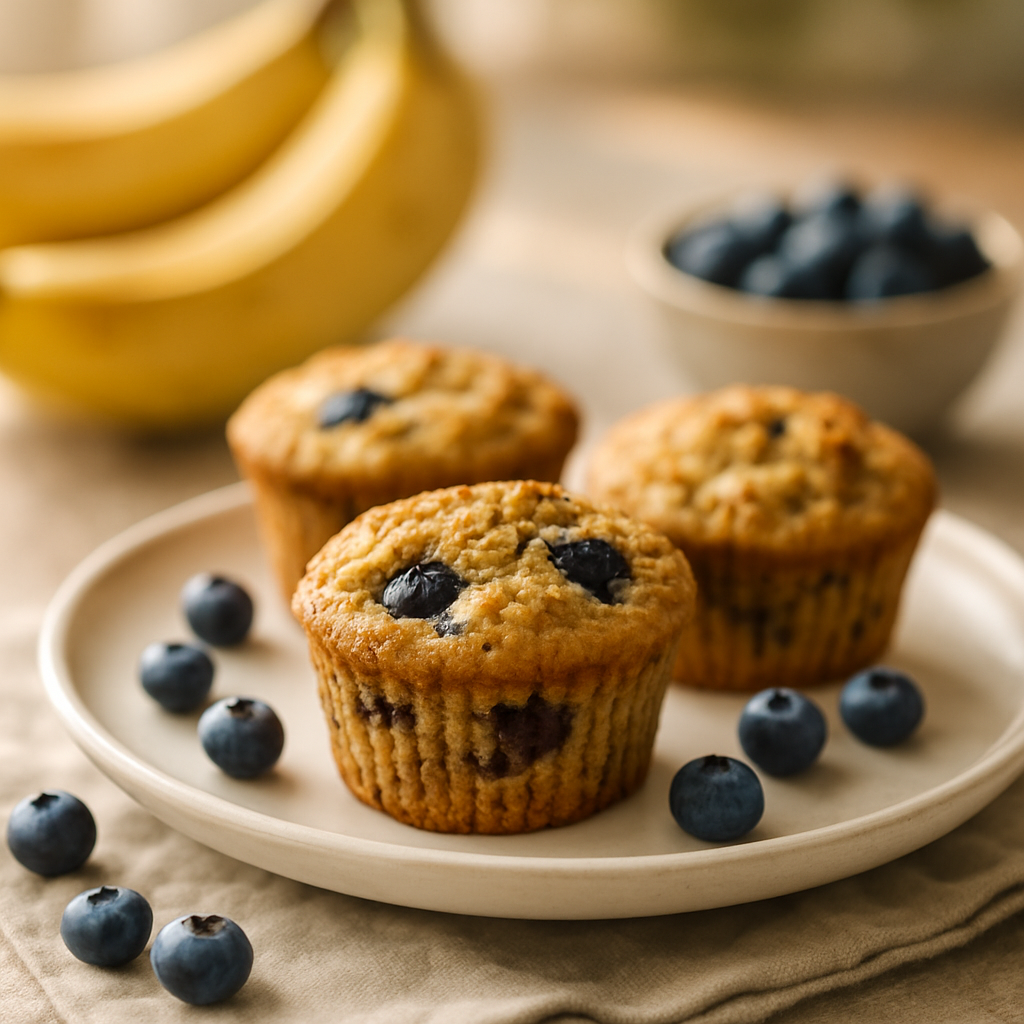 Whole30 Banana Blueberry Coconut Muffins | DishGen Recipe