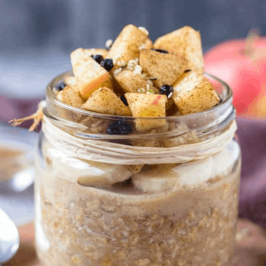 Spiced Apple Cinnamon Overnight Oats | DishGen Recipe