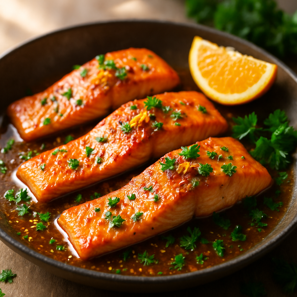 Spicy Orange Glazed Salmon | DishGen Recipe