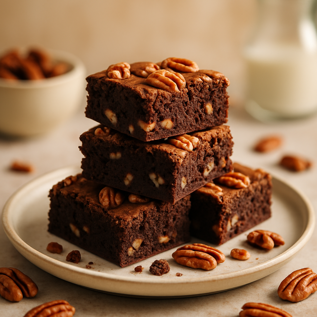 Chocolate Brownies with Pecans | DishGen Recipe