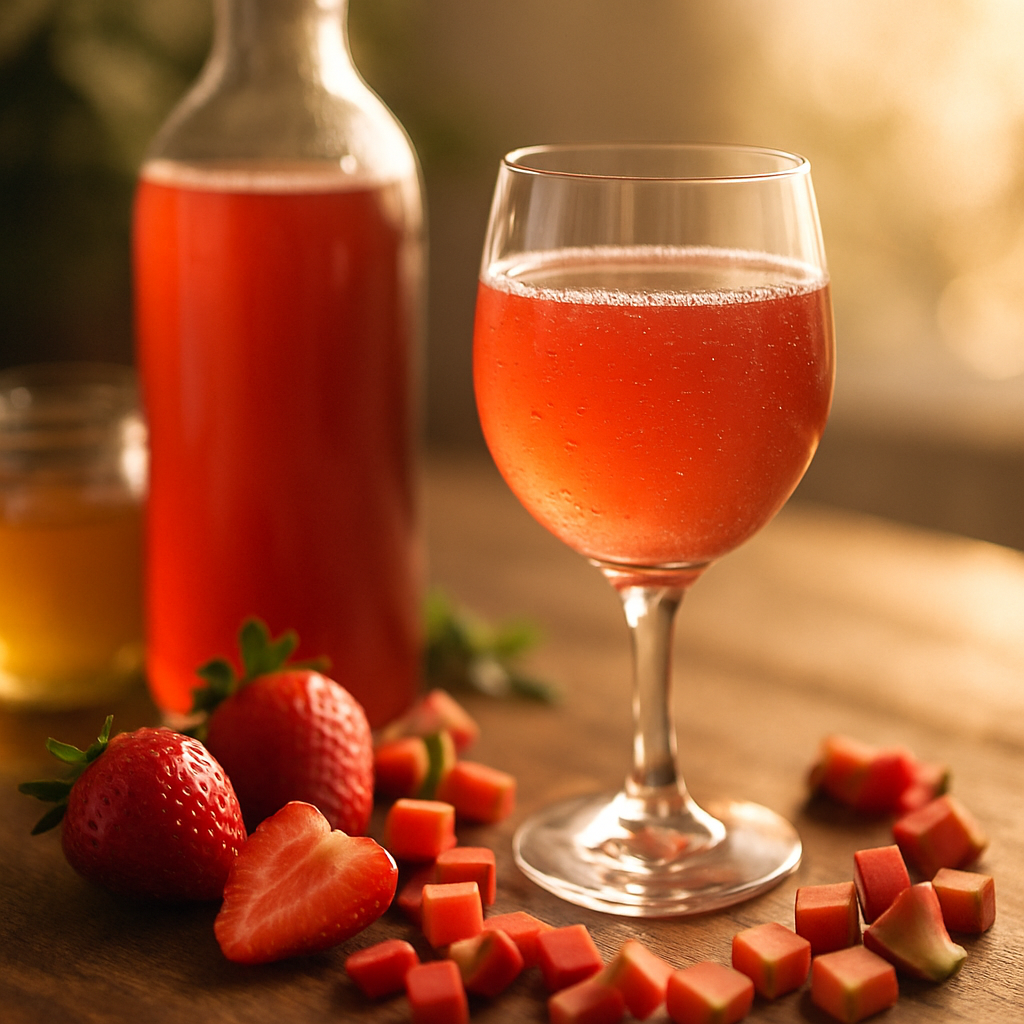 Rhubarb Strawberry Mead | DishGen Recipe