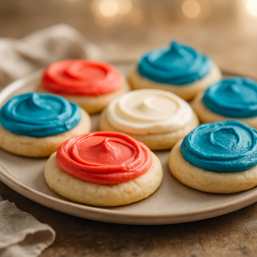 Patriotic Fourth of July Sugar Cookies | DishGen Recipe