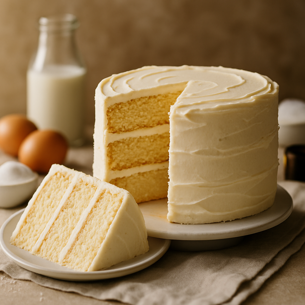 Classic Gluten-Free Vanilla Layer Cake | DishGen Recipe
