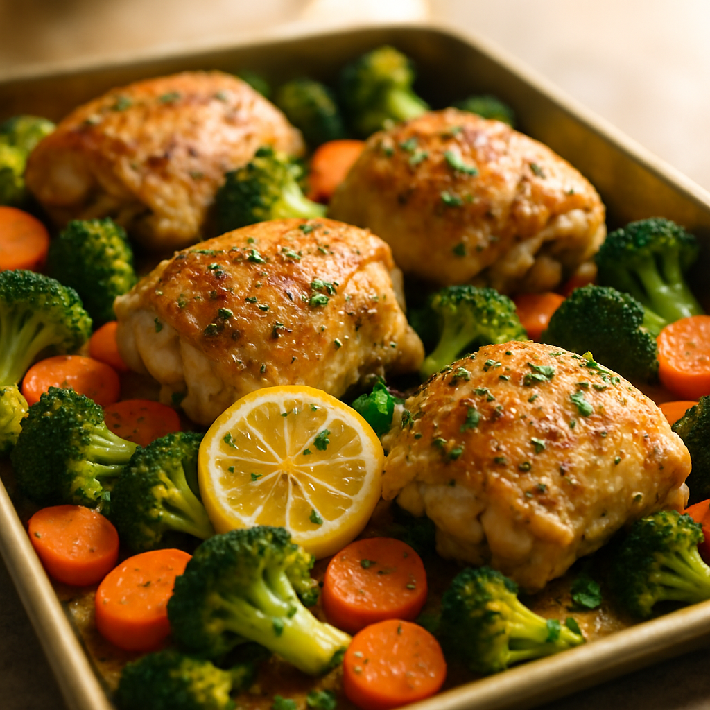 Zesty Sheet Pan Lemon Garlic Chicken