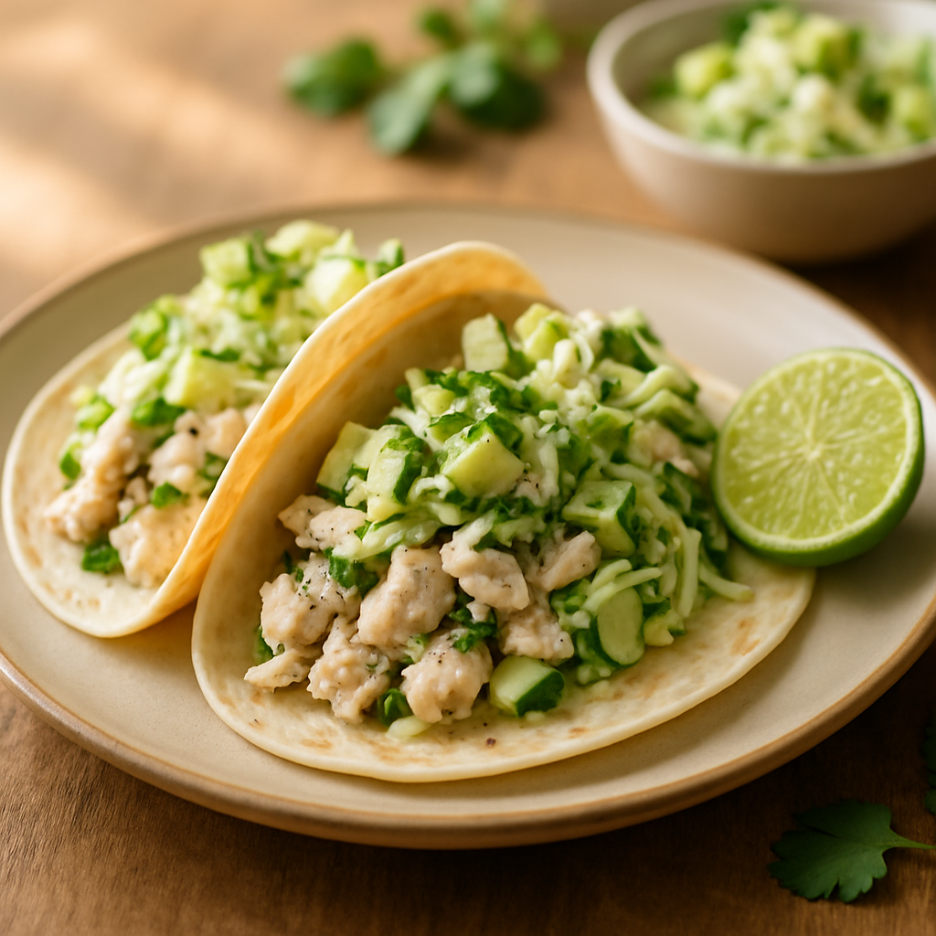 Zesty Cod Wraps with Avocado Lime Slaw