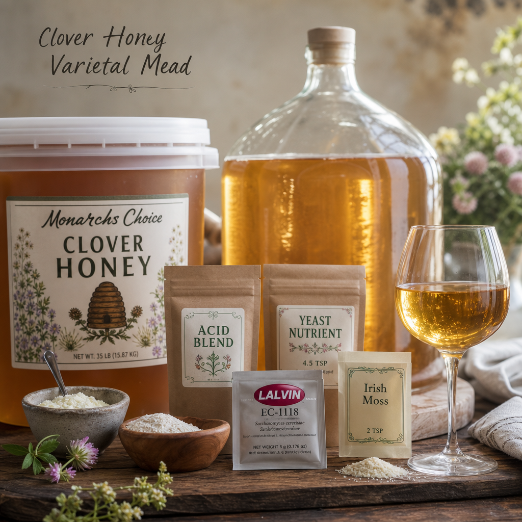 Clover Honey Varietal Mead | DishGen Recipe