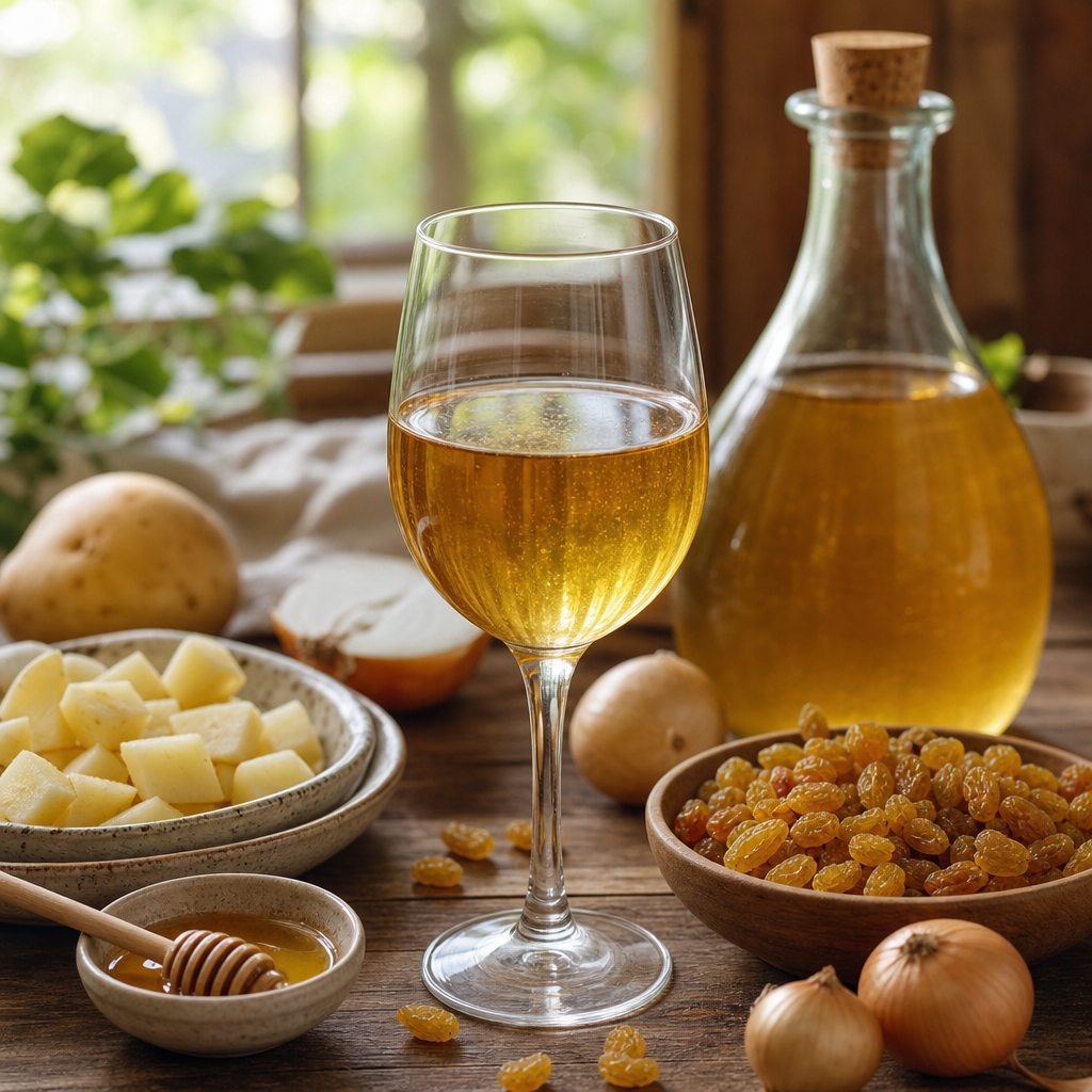 Golden Raisin Onion Potato Mead | DishGen Recipe
