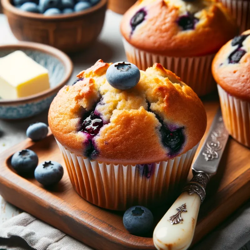 Blueberry Muffins with Monk Fruit Sweetener image