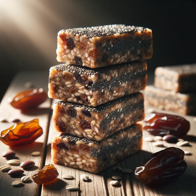 Crunchy Chia Date Oat Bars image