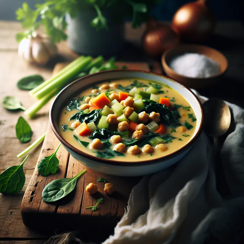 Creamy Chickpea and Vegetable Soup image
