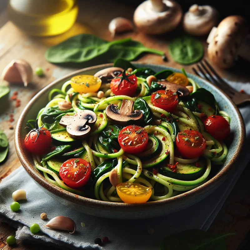 Zesty Zucchini Mushroom Pasta image