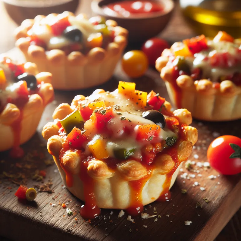 Cheesy Veggie Pizza Cups image