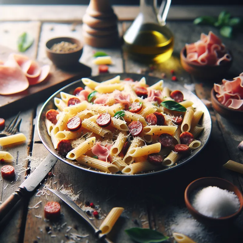 Italian Sausage Riggatoni with Prosciutto and Capocolo image