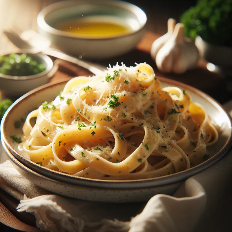 Creamy Garlic Parmesan Fettuccine image