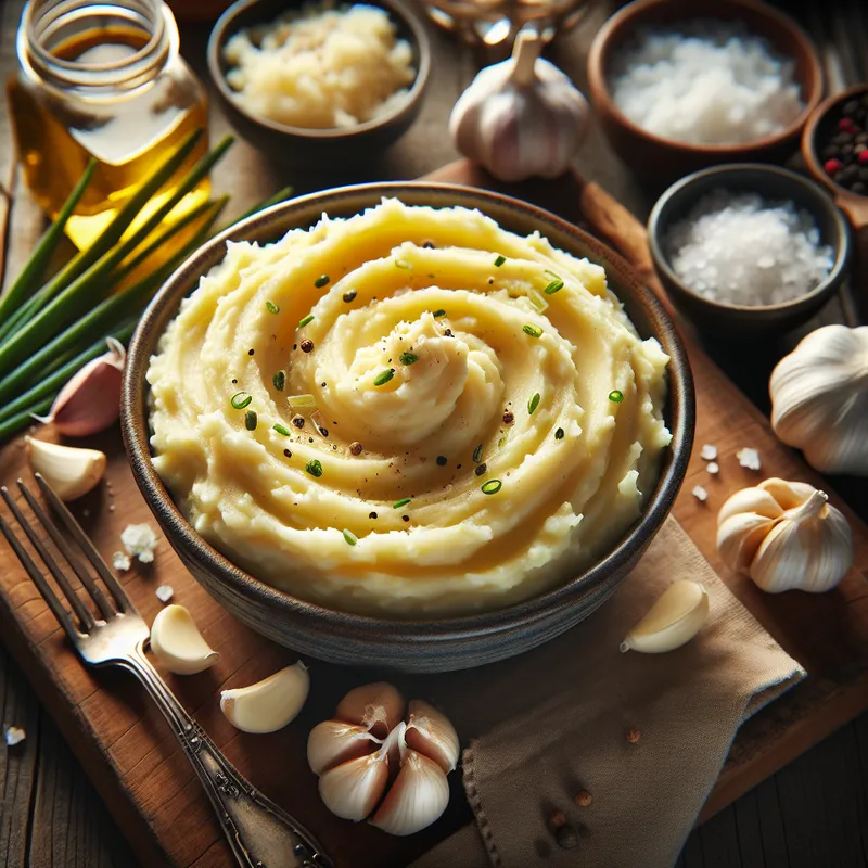 Creamy Garlic Whipped Mashed Potatoes image