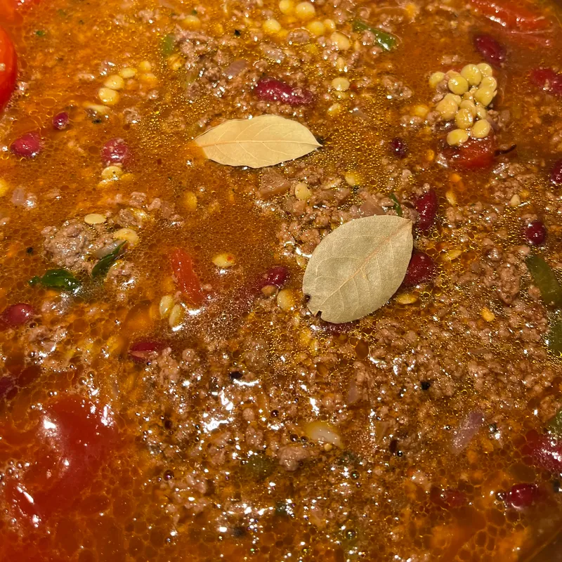 Rich but Mild Beef and Lentil Chili image