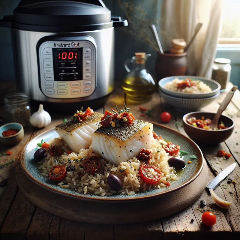 Instant Pot Mediterranean Cod and Rice